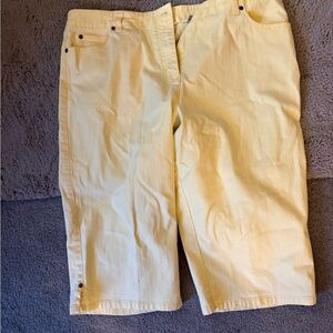 Vintage Christopher & Banks Soft Yellow Apparel size 16 Yellow Wrinkle free